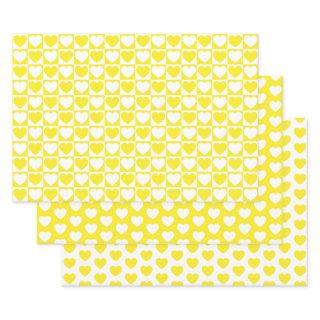 Yellow and White Hearts  Sheets