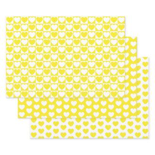 Yellow and White Hearts  Sheets