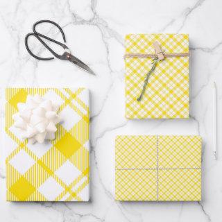 Yellow and White Plaid  Sheets