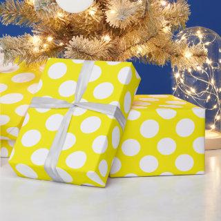 Yellow and white Polka Dots