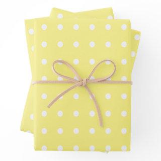 Yellow and White Polka Dots  Sheets