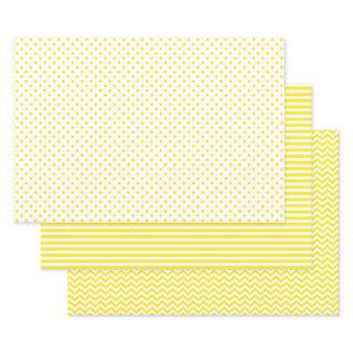 Yellow and White Stripes Chevron Polka Dots  Sheets