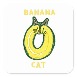 Yellow banana cat - cute kitten sticker meme