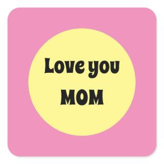 Yellow Big Dot Square Sticker