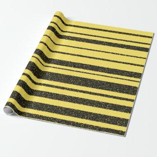 Yellow & Black Bee-Like Stripes Pattern