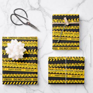 Yellow Black Construction Dump Gifts Party Decor  Sheets