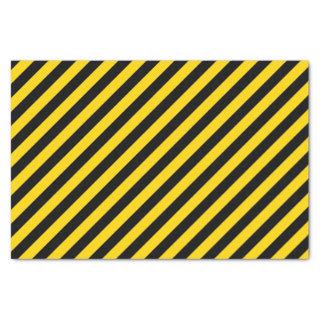 Yellow/Black Diagonal Stripes Tissue Paper