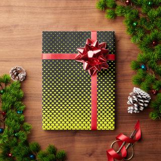 Yellow Black Polka Dot Halftone Background