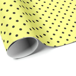 Yellow | Black Polka Dot