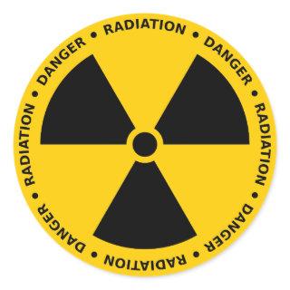 Yellow & Black Radiation Warning Sticker