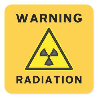 Yellow & Black Radiation Warning Sticker