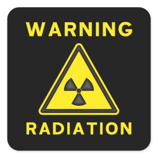 Yellow & Black Radiation Warning Sticker