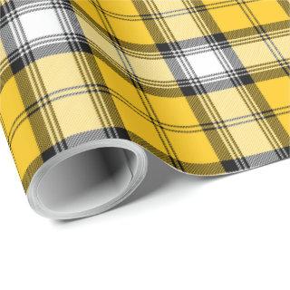 Yellow Black White Tartan Plaid Scottish Pattern