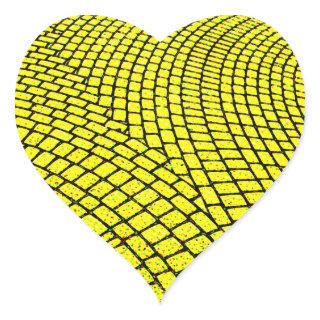 Yellow Brick Road Heart Sticker