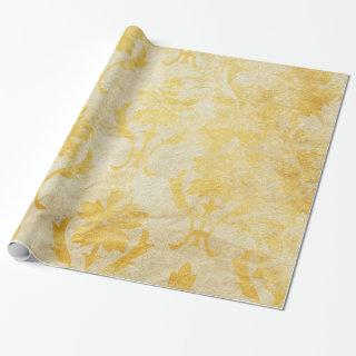 Yellow Damasks Grungy Pattern
