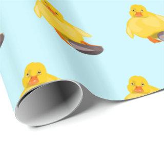 Yellow Duckling Wrapping Pape - Your Color / Text