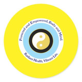 Yellow Evil Eye for Health and Optimism Classic Round Sticker