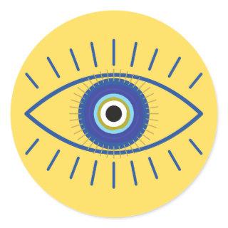 Yellow Evil Eye Sticker