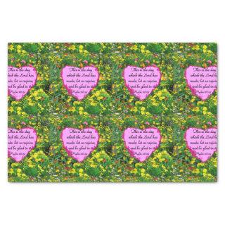 YELLOW FLORAL PSALM 118:24 PHOTO DESIGN TISSUE PAPER