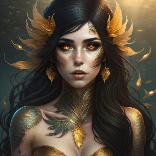 Yellow Gold Queen of the Forest Portrait  Tissue Paper