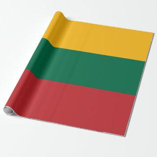 Yellow Green and Red Flag of Lithuania