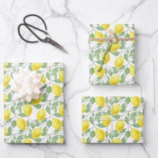 Yellow & Green Lemon Tree Pattern   Sheets