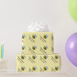 Yellow honey bee cartoon Birthday