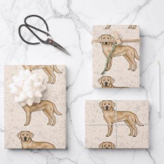 Yellow Labrador Retriever Lab Dog Pattern Beige  Sheets
