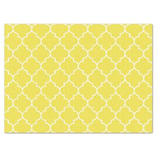 Yellow Latticework, Quatrefoil, Moroccan Trellis Tissue Paper