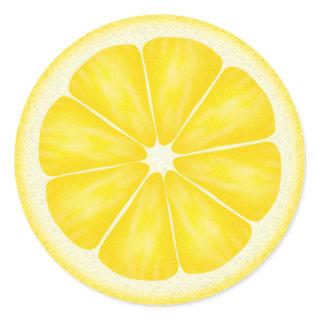 Yellow Lemon Citrus Fruit Classic Round Sticker