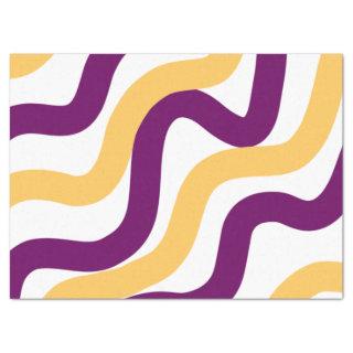 Yellow marron red curvy lines wavy pattern design  tissue paper