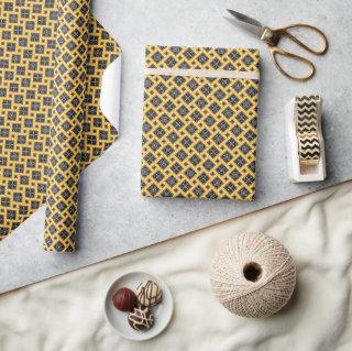 Yellow Modern Mud Cloth Pattern