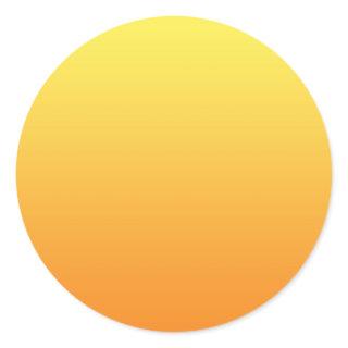 Yellow & Orange Ombre Classic Round Sticker