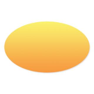 Yellow & Orange Ombre Oval Sticker
