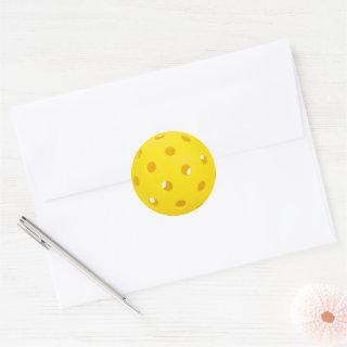 Yellow Pickleball Classic Round Sticker