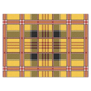 yellow plaid tissue paper