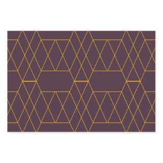 Yellow, purple, simple, modern geometric graphic  sheets