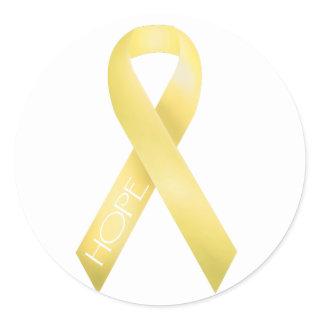 Yellow Ribbon Classic Round Sticker