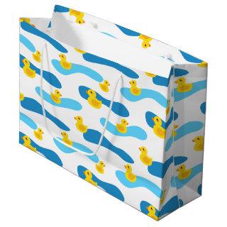 Yellow Rubber Duck Pattern Large Gift Bag