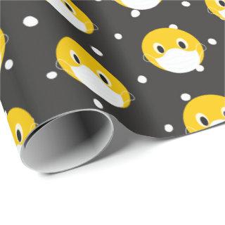 yellow smile face with medical mask
