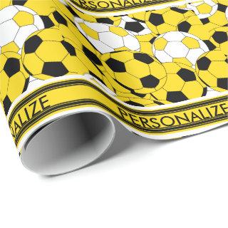 Yellow Soccer Ball Collage