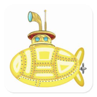 Yellow Submarine Square Sticker