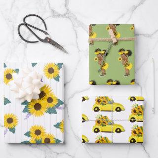 Yellow Sunflower |Adorable Ethnic Girl| Floral Car  Sheets