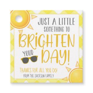 Yellow Sunshine Gift Box Tag