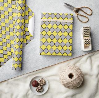 Yellow Trellis, Quatrefoil, Moroccan Lattice