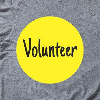 Yellow Volunteer Classic Round Sticker
