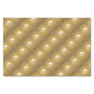 Yellow Ying Yang Mandala Tissue Paper