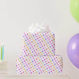 Yellows Peaches Pinks and Purple Polka Dot Pattern