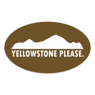 Yellowstone Please Oval Sticker