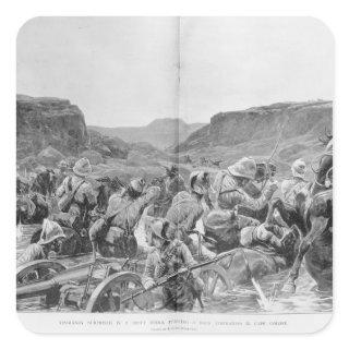 Yeomanry surprised in a drift square sticker